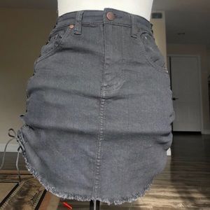 Pretty Little Thing lace up skirt